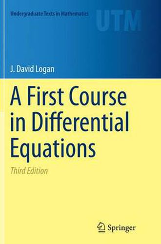 Cover image for A First Course in Differential Equations