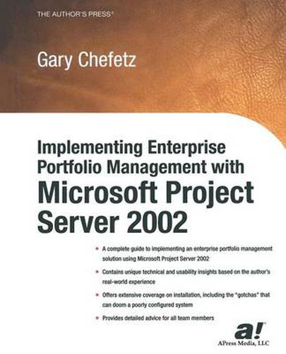 Cover image for Implementing Enterprise Portfolio Management with Microsoft Project Server 2002