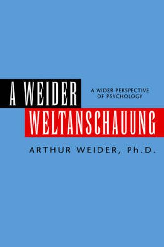 Cover image for A Weider Weltanschauung