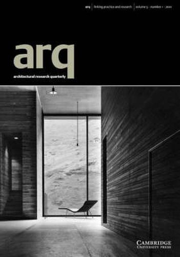 Cover image for arq: Architectural Research Quarterly: Volume 5, Part 1