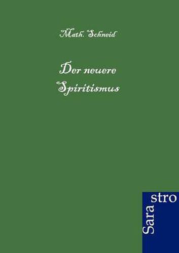 Cover image for Der Neuere Spiritismus