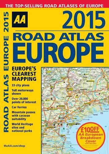 Cover image for AA Road Atlas Europe 2015