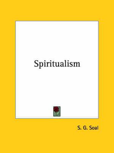 Cover image for Spiritualism