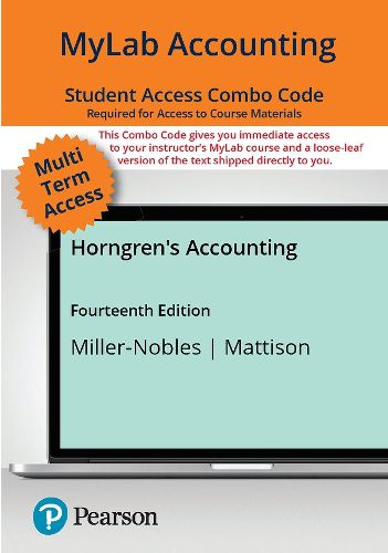 Cover image for Horngren's Accounting -- MyLab Math with Pearson eText + Print Combo Access Code