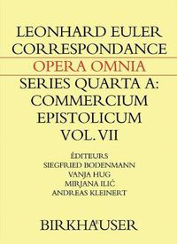 Cover image for Correspondance de Leonhard Euler avec des savants suisses en langue francaise