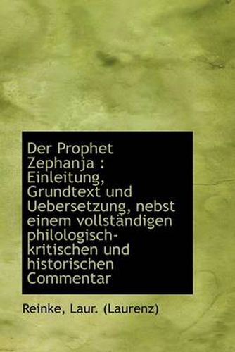 Cover image for Der Prophet Zephanja