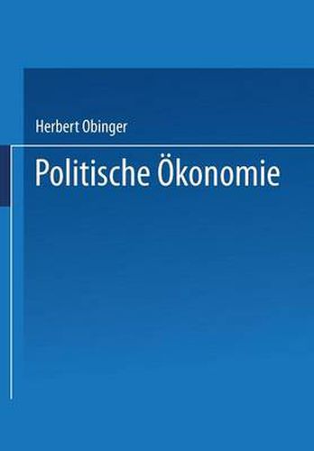 Cover image for Politische OEkonomie: Demokratie Und Wirtschaftliche Leistungsfahigkeit