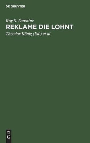 Cover image for Reklame Die Lohnt