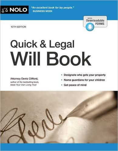 Cover image for Quick & Legal Will Book