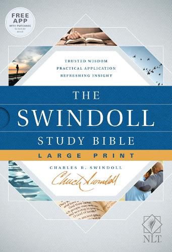 Cover image for NLT Swindoll Study Bible, Large Print, The