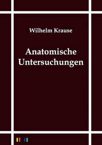 Cover image for Anatomische Untersuchungen