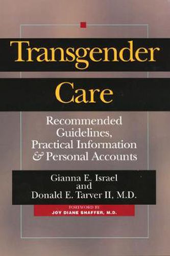 Cover image for Transgender Care: Recom Guidelines, Practical Info