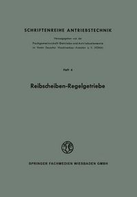 Cover image for Reibscheiben-Regelgetriebe