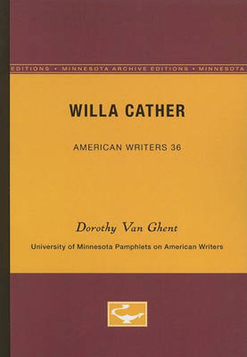 Cover image for Willa Cather - American Writers 36: University of Minnesota Pamphlets on American Writers