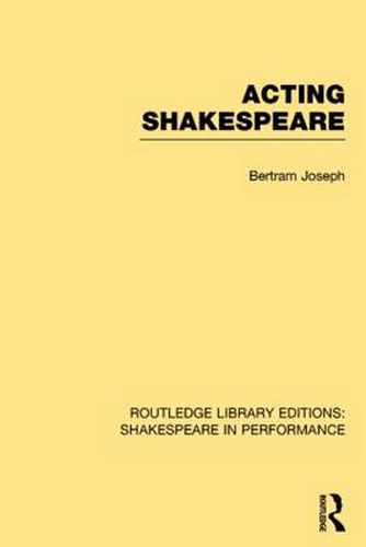 Cover image for Acting Shakespeare