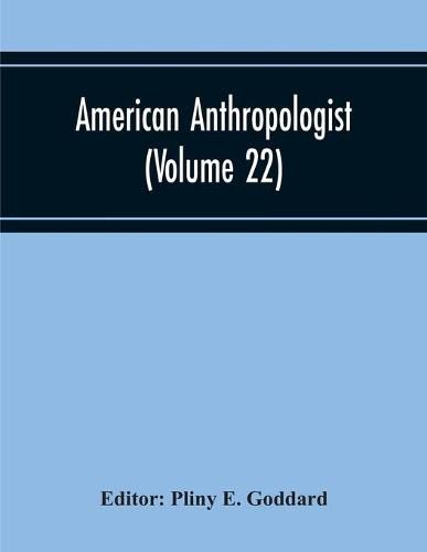 Cover image for American Anthropologist (Volume 22)