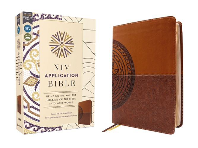 NIV Application Bible, Leathersoft, Brown, Red Letter, Comfort Print