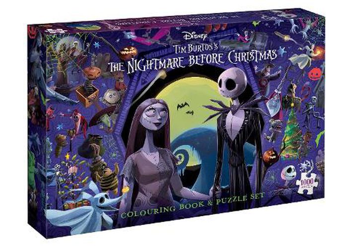 Cover image for Tim Burton's The Nightmare Before Christmas: Colouring Book and Puzzle Set (Disney: 1000 Pieces)