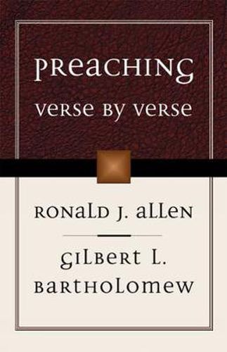 Cover image for Preaching Verse by Verse