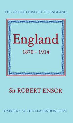 Cover image for England, 1870-1914