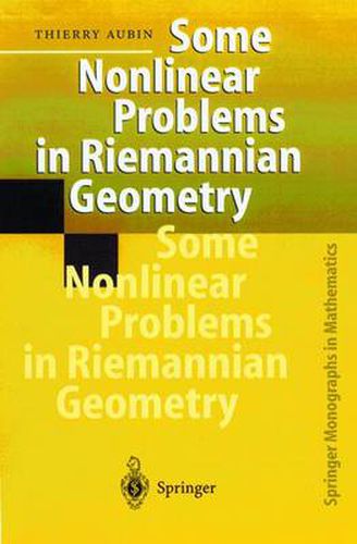 Cover image for Some Nonlinear Problems in Riemannian Geometry