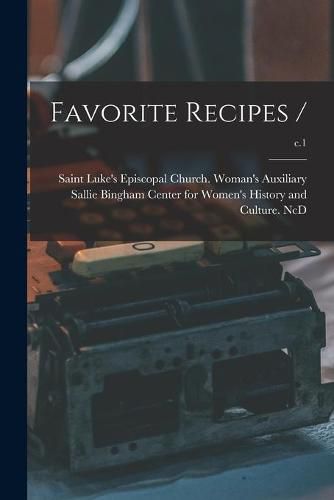 Cover image for Favorite Recipes /; c.1