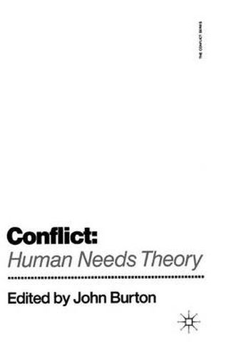 Cover image for Conflict: Human Needs Theory