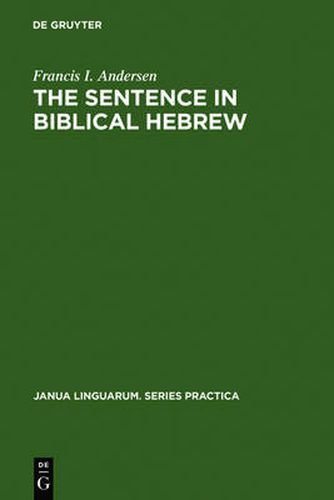 Cover image for The Sentence in Biblical Hebrew