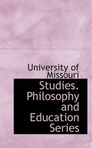 Cover image for Studies. Philosophy and Education Series