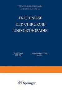 Cover image for Ergebnisse Der Chirurgie Und Orthopadie: Vierundzwanzigster Band