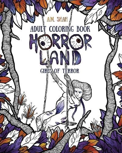 Cover image for Adult Coloring Book: Horror Land Girls of Terror (Book 2)