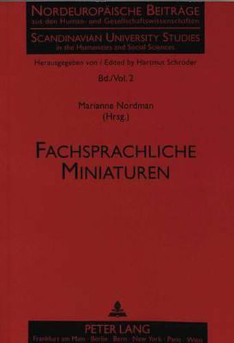 Cover image for Fachsprachliche Miniaturen: Festschrift Fuer Christer Lauren