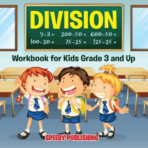 Cover image for Division Workbook for Kids Grade 3 and Up