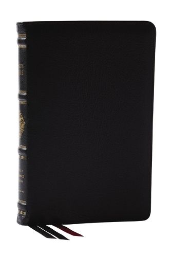 Cover image for RSV Personal Size Bible with Cross References, Black Premium Goatskin Leather, Premier Collection, (Sovereign Collection)