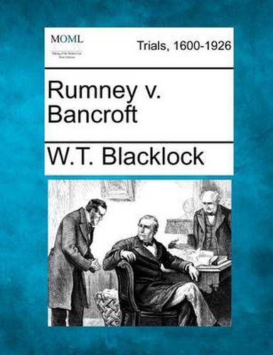 Cover image for Rumney V. Bancroft