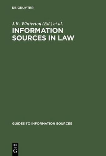 Cover image for Information Sources in Law