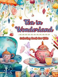 Cover image for Tea in Wonderland - Coloring Book for Kids - Cheerful Designs of a Charming World of Tea to Encourage Creativity