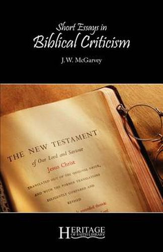 Cover image for Short Essays in Biblical Criticism