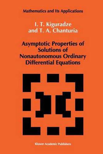 Cover image for Asymptotic Properties of Solutions of Nonautonomous Ordinary Differential Equations