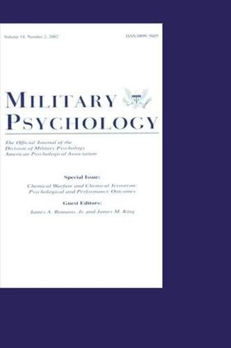 Cover image for Chemical Warfare and Chemical Terrorism: Psychological and Performance Outcomes:a Special Issue of military Psychology