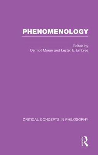 Cover image for Phenomenology:Crit Con In Phil