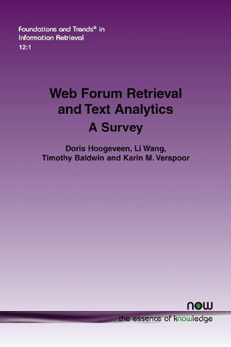 Cover image for Web Forum Retrieval and Text Analytics