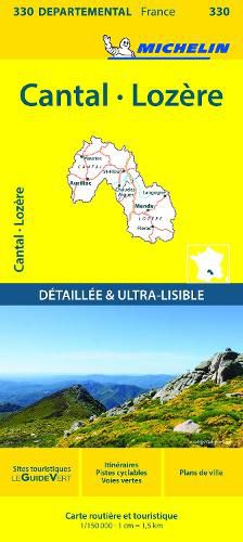 Cover image for Cantal, Lozire - Michelin Local Map 330