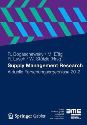 Cover image for Supply Management Research: Aktuelle Forschungsergebnisse 2012