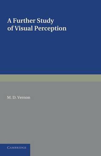 Cover image for A Further Study of Visual Perception