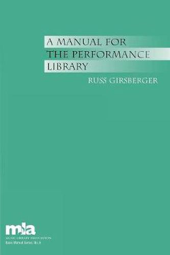 Cover image for A Manual for the Performance Library
