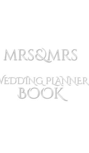 Mrs and Mrs Wedding planner journal Book