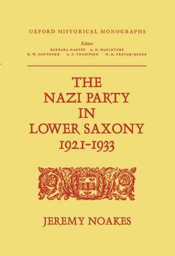 Cover image for Nazi Party in Lower Saxony, 1921-33