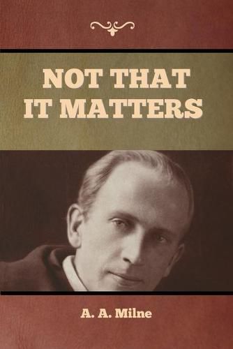 Cover image for Not that it Matters