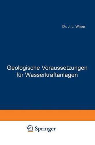 Cover image for Geologische Voraussetzungen Fur Wasserkraftanlagen